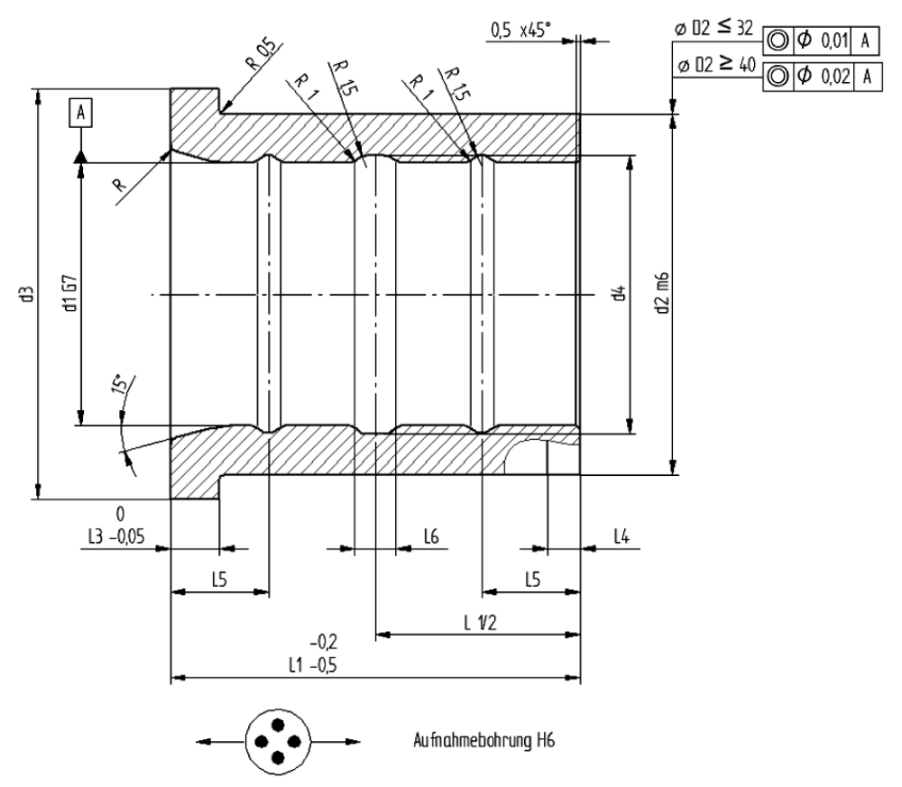 Wartungsfreie Gleitlagerbuchse mit Bund