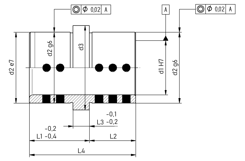 Wartungsfreie Führungsbuchse für Stützbolzen