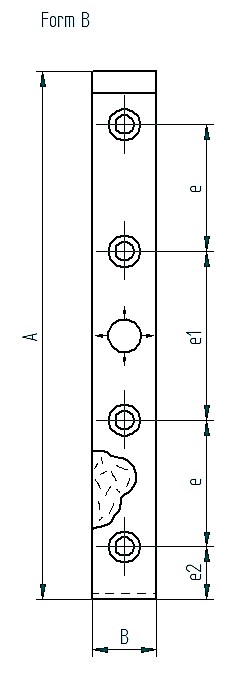 Wartungsfreie Gleitplatte, Stahl mit Sintergleitfläche