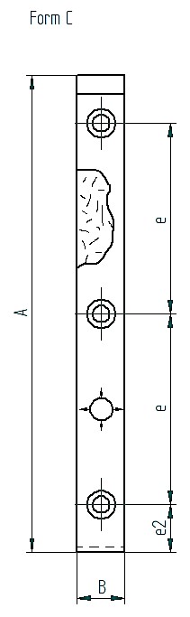 Wartungsfreie Gleitplatte, Stahl mit Sintergleitfläche