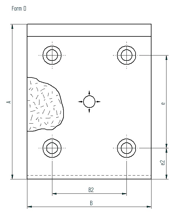 Wartungsfreie Gleitplatte, Stahl mit Sintergleitfläche